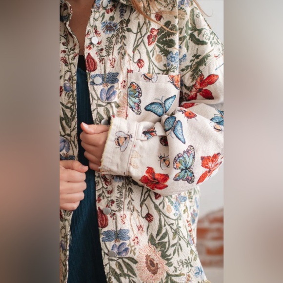 POL magnificent butterfly jacquard shacket NEW - Picture 9 of 9